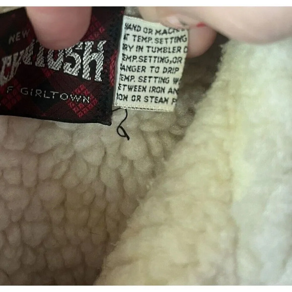 Rare Vintage 1970s Cool nylon Sherpa Lined Coat Jacket Mackintosh Girltown - Picture 8 of 9